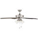 Traditional 52 inch Brushed Nickel with Chestnut and Grey Weathered Oak Blades Ceiling Fan