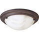 Eclipse 2 Light 15 inch Cobblestone Semi-Flush Mount Ceiling Light in Tiffany Art Glass