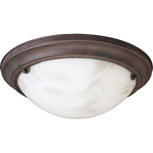 Eclipse 2 Light 15 inch Cobblestone Semi-Flush Mount Ceiling Light in Tiffany Art Glass