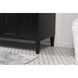 Park Avenue 60 X 21.5 X 35 inch Black Vanity Sink Set