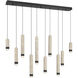 Cambre LED 50 inch Matte Black Linear Chandelier Ceiling Light