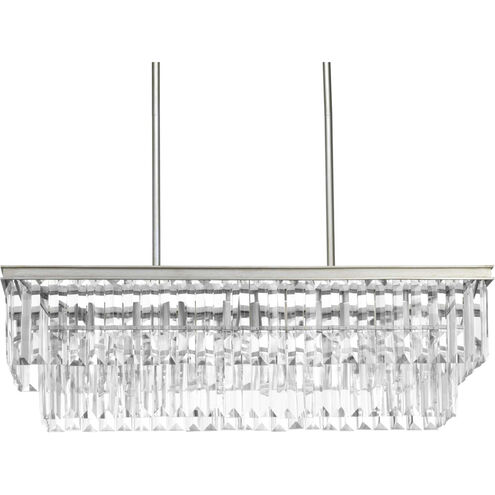 Benedict 4 Light 34 inch Silver Ridge Linear Chandelier Ceiling Light, Design Series