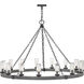 Open Air Sawyer LED 46 inch Aged Zinc with Distressed Black Outdoor Hanging