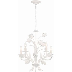 Southport 5 Light 20 inch Wet White Chandelier Ceiling Light