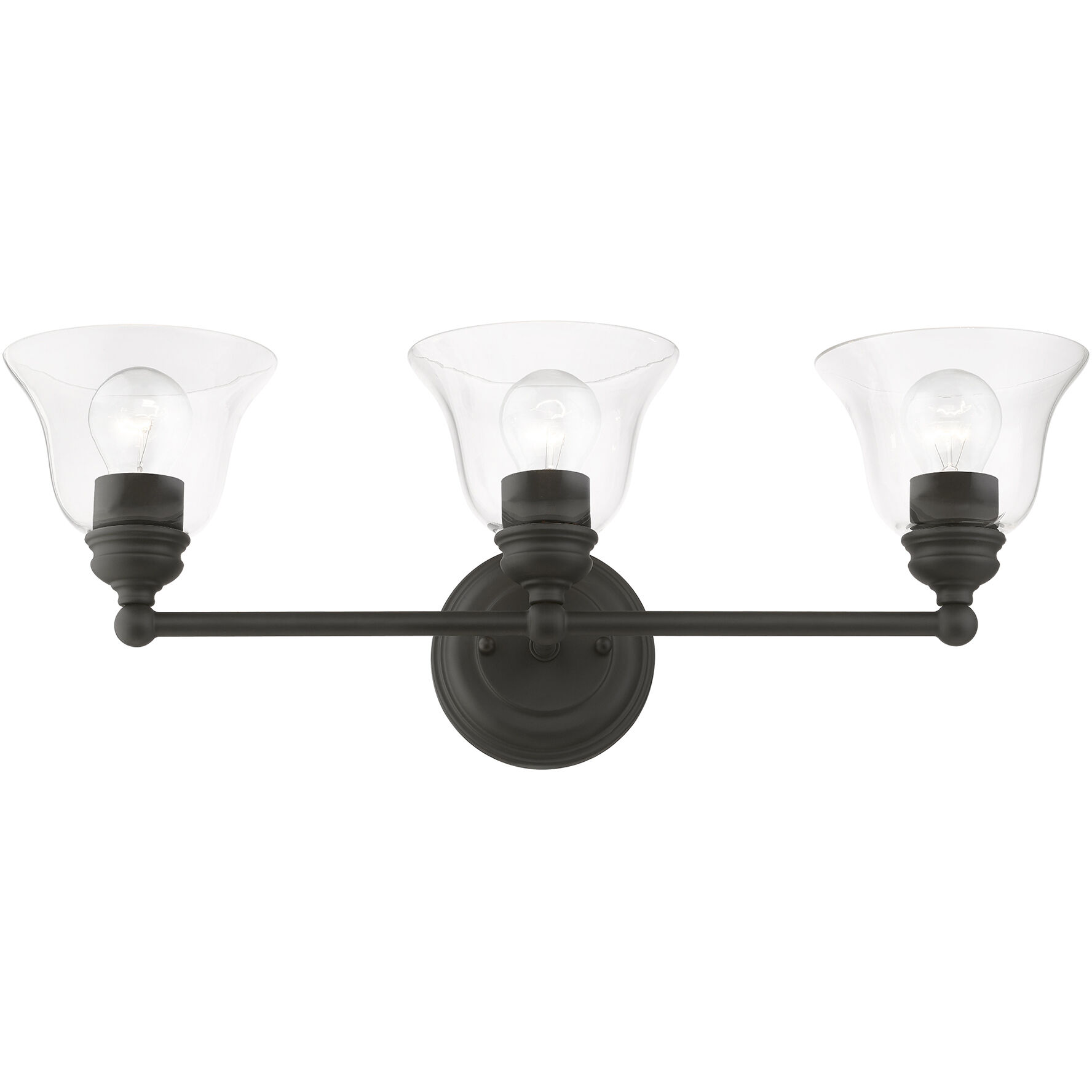 Moreland 3 Light 24 inch Black Vanity Sconce Wall Light