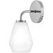 Gio LED 7.25 inch Chrome Bath Light Wall Light