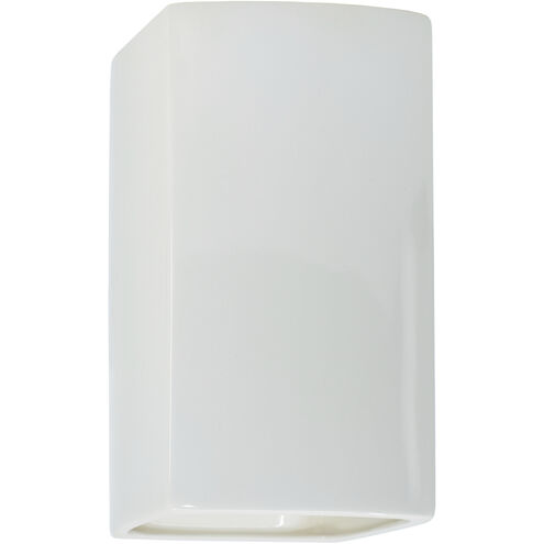 Ambiance 9.5 inch Gloss White Outdoor Wall Sconce in Incandescent, Gloss White/Gloss White