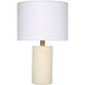 Roman 17.5 inch 60.00 watt Cream Leather Table Lamp Portable Light