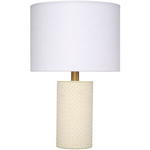 Roman 17.5 inch 60.00 watt Cream Leather Table Lamp Portable Light