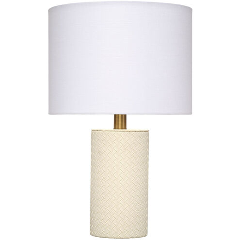 Roman 17.5 inch 60.00 watt Cream Leather Table Lamp Portable Light