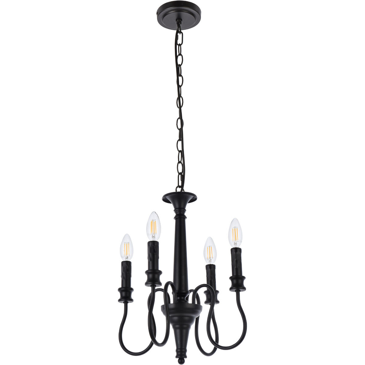 Flynx 4 Light 14 inch Black Pendant Ceiling Light