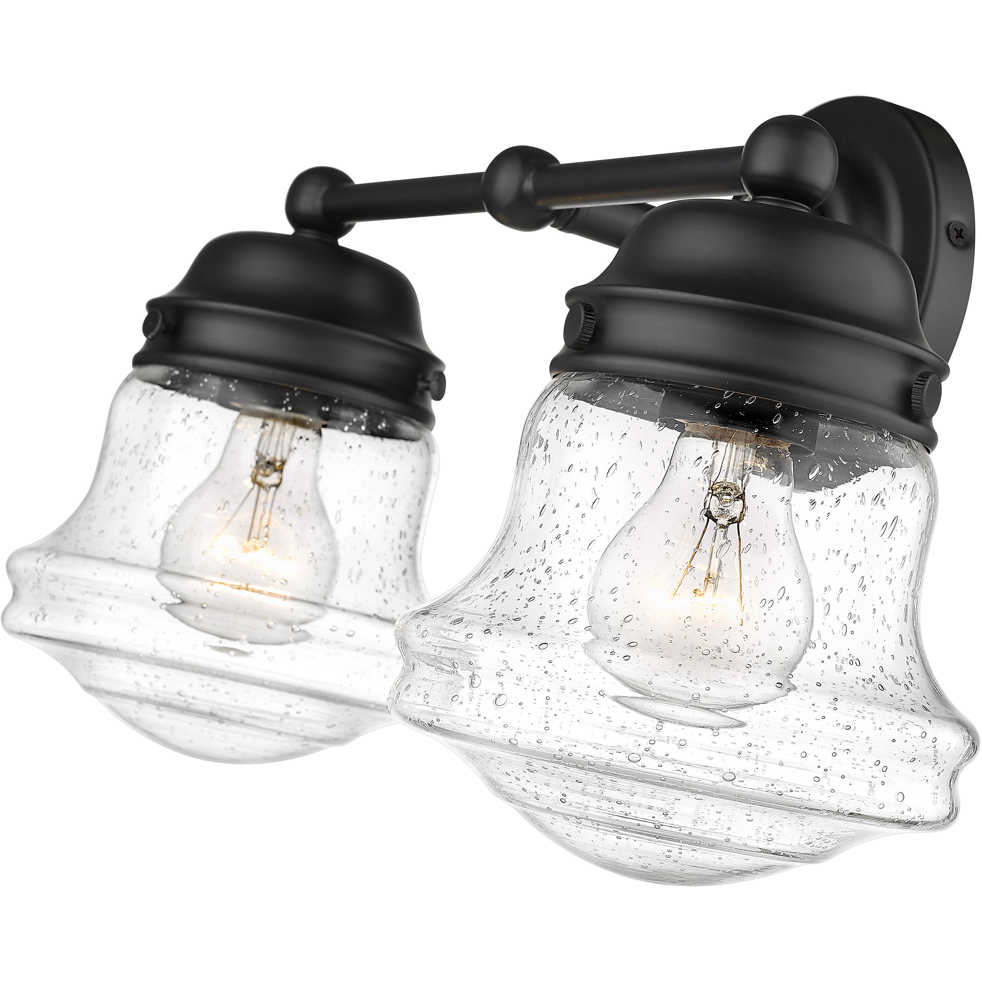 Vaughn 2 Light 15.5 inch Matte Black Vanity Wall Light