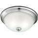 Harmony 2 Light 14 inch Brushed Nickel Flush Mount Ceiling Light in Silver