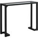 Halfmoon 42 X 12 inch Black Accent Table or Console Table
