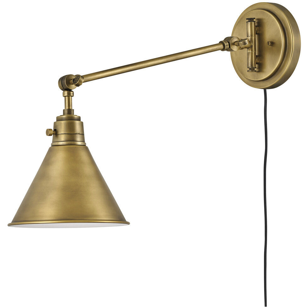 Arti 1 Light 7.75 inch Heritage Brass Indoor Wall Sconce Wall Light