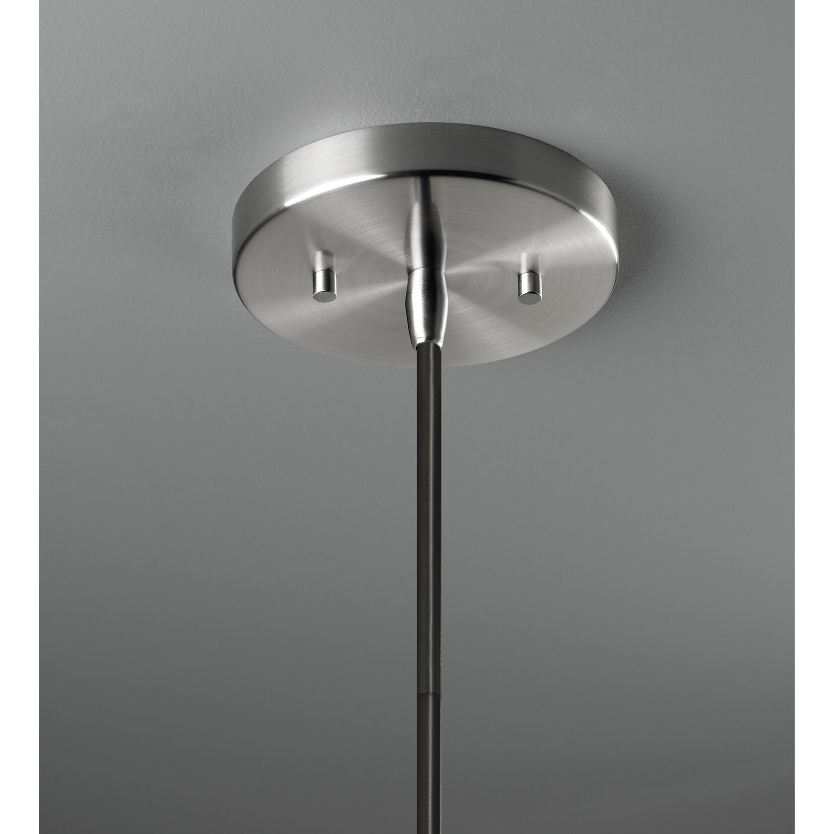 Radiance Collection 1 Light 12 inch Brushed Nickel and Matte White and Black Pendant Ceiling Light