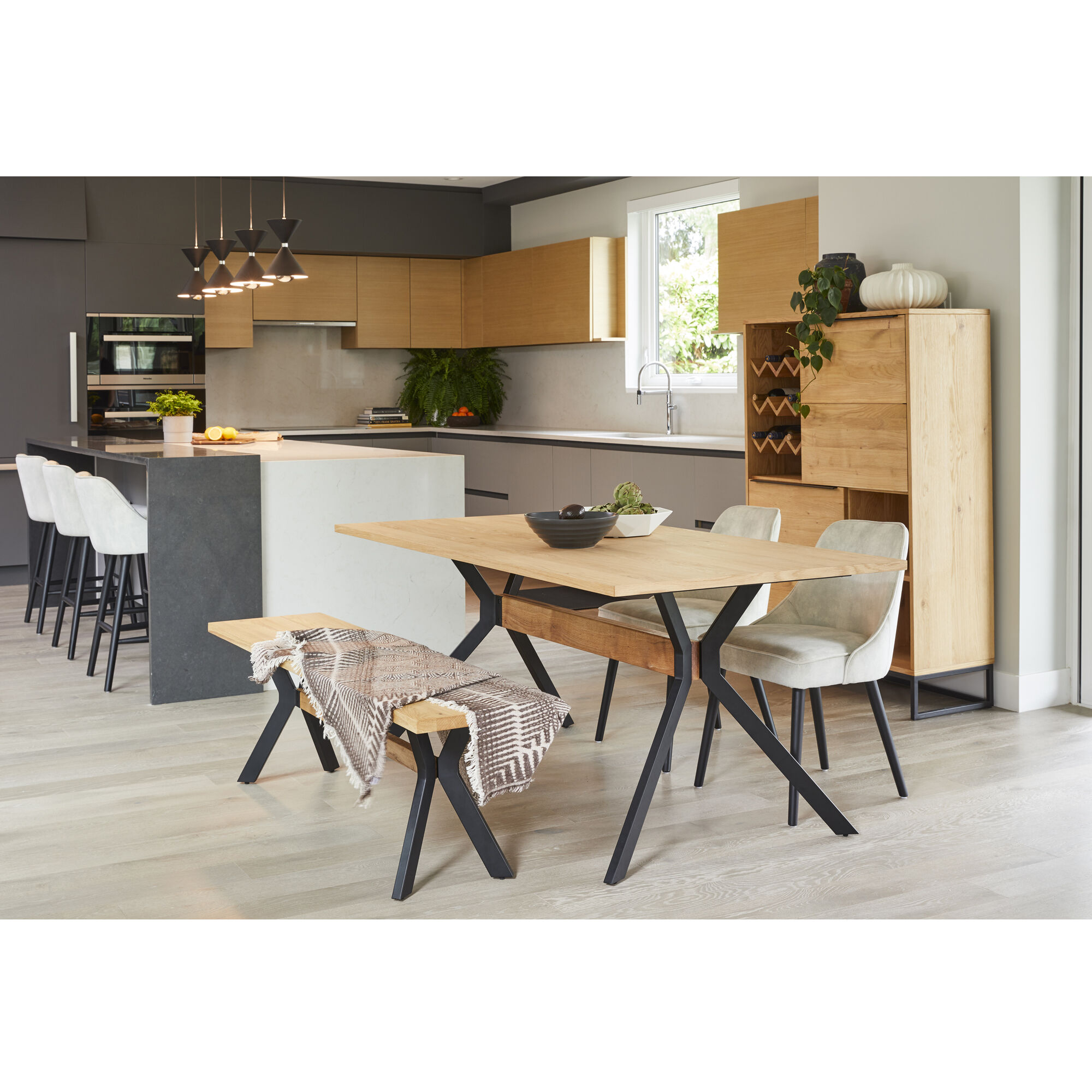 Nevada Brown Dining Bench