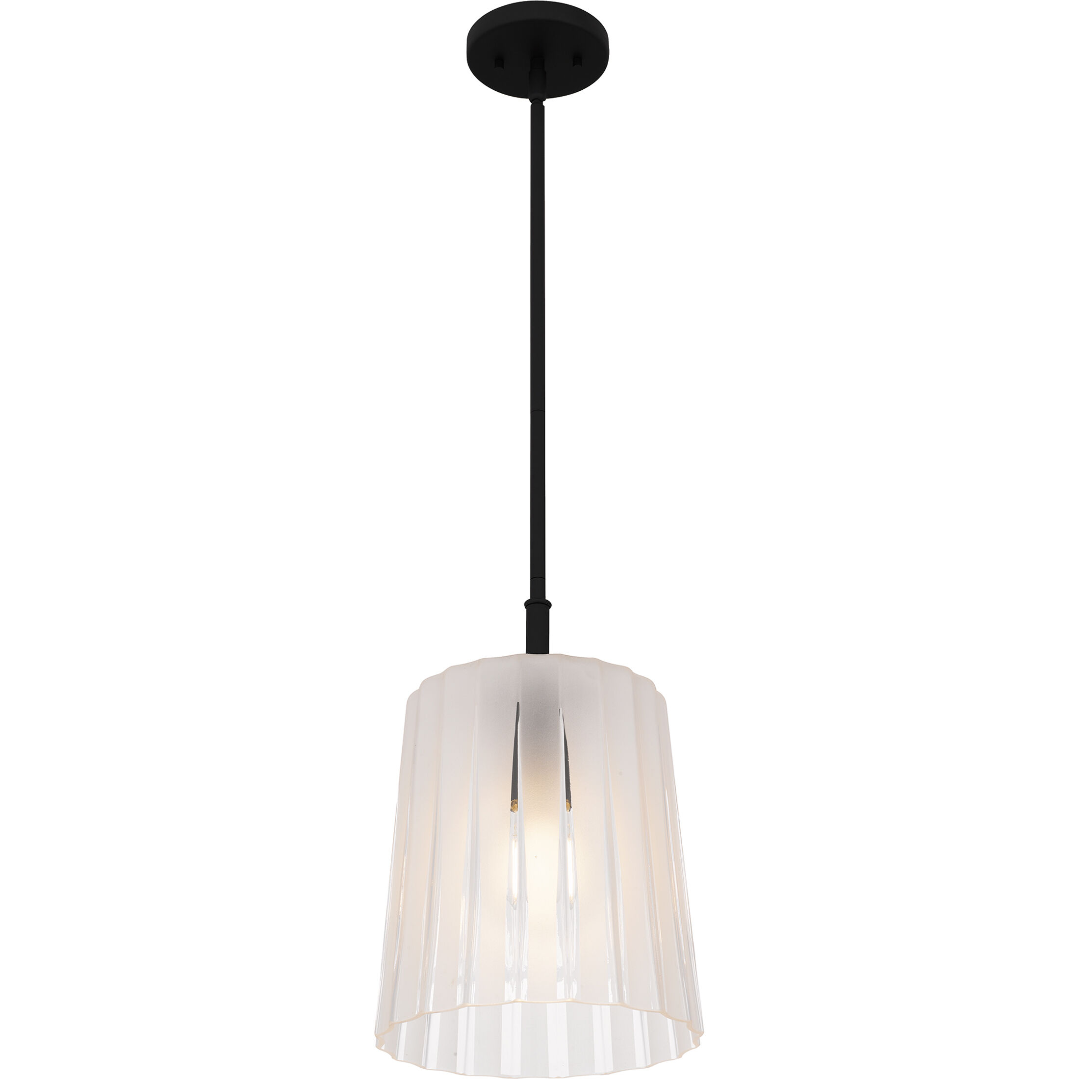 Gray 1 Light 10 inch Matte Black Mini Pendant Ceiling Light, Small