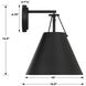 Xavier Sconce Wall Light in Matte Black