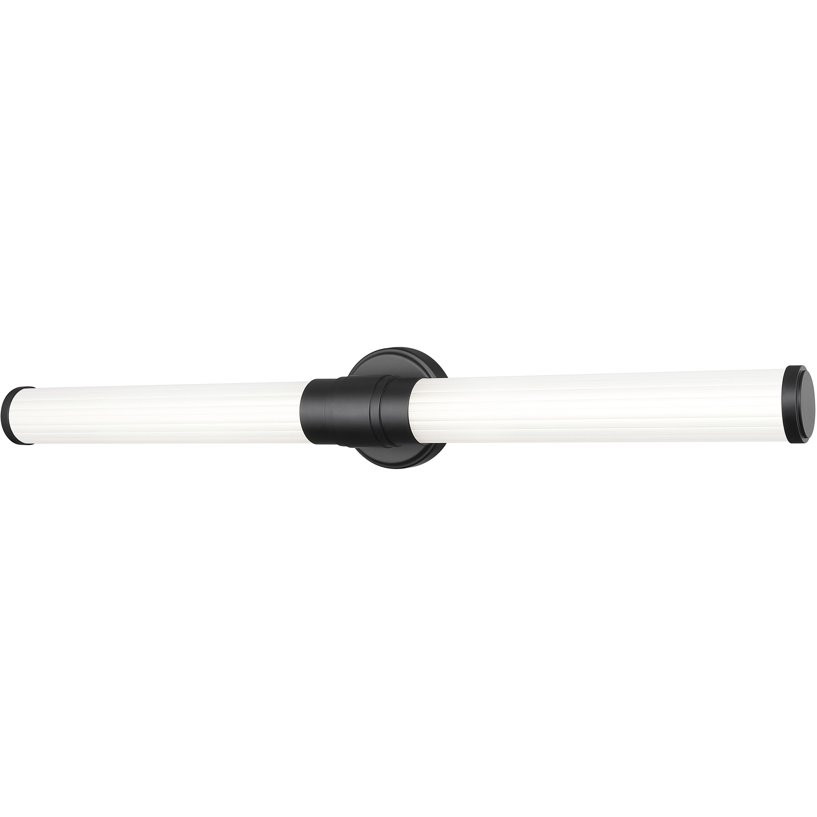 Warwick LED 32.5 inch Matte Black Bathroom Vanity Wall Light