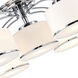 Frosted 5 Light 30 inch Chrome Drum Shade Flush Mount Ceiling Light