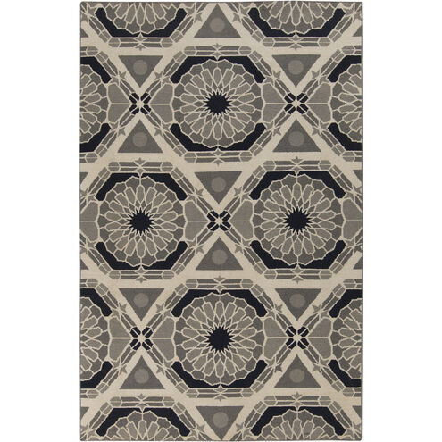 Kaleidoscope 36 X 24 inch Khaki, Charcoal, Navy, Medium Gray Rug