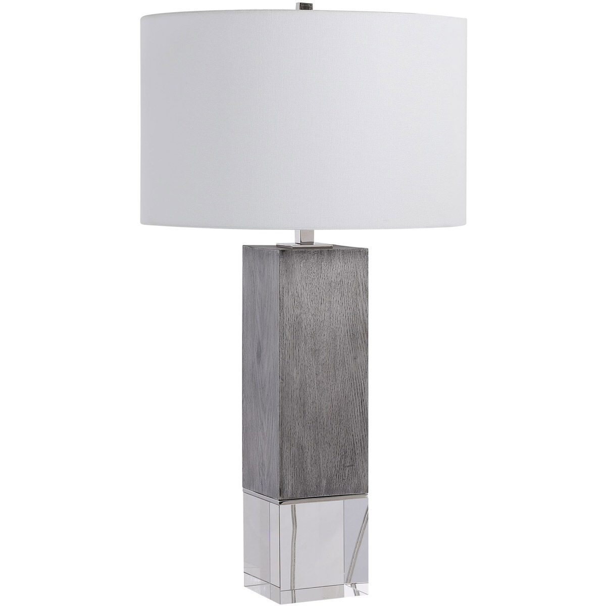 Cordata 29 inch 150.00 watt Light Gray Oak and Crystal Table Lamp Portable Light