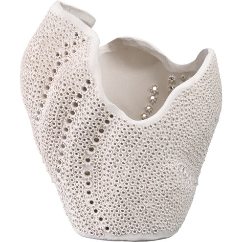 Dynasty 14 X 12 inch Vase in Matte White Porcelain