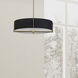 Preston 4 Light 20.75 inch Aged Brass with Black Pendant Ceiling Light