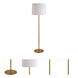 Radison 60 inch 100 watt Antique Brass Floor Lamp Portable Light, Small