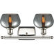 Ballston Fenton LED 16 inch Polished Nickel Bath Vanity Light Wall Light in Plated Smoke Glass, Ballston