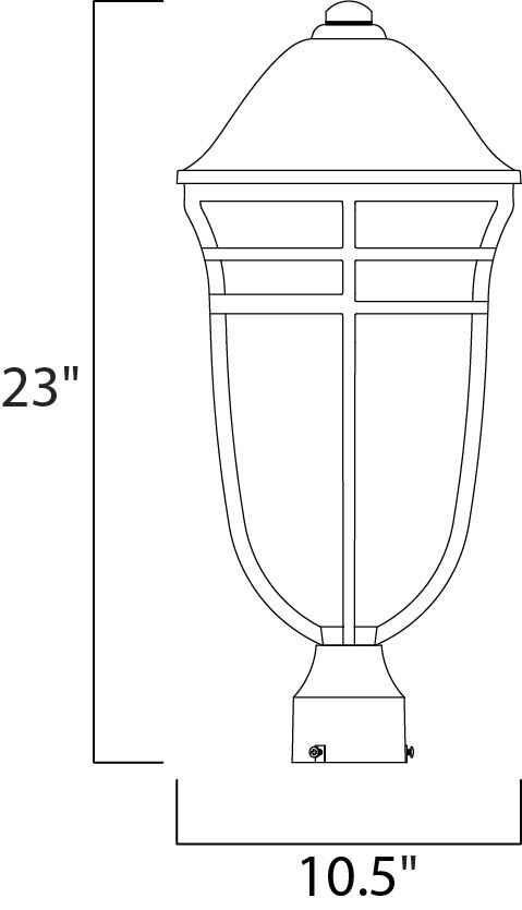 Westport DC EE 1 Light 23 inch Artesian Bronze Outdoor Pole/Post Mount