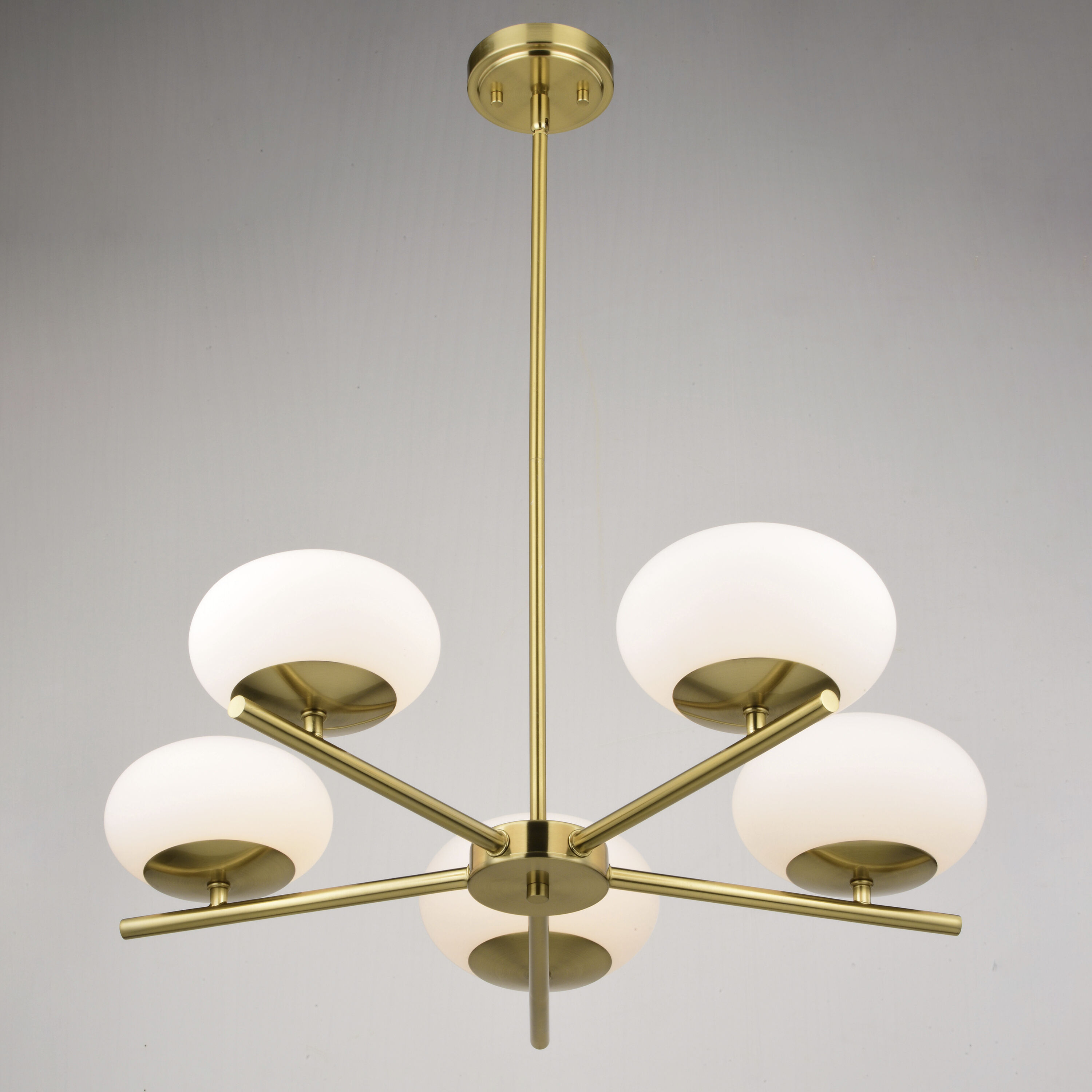 Sloane LED 27 inch Satin Brass Chandelier Ceiling Light