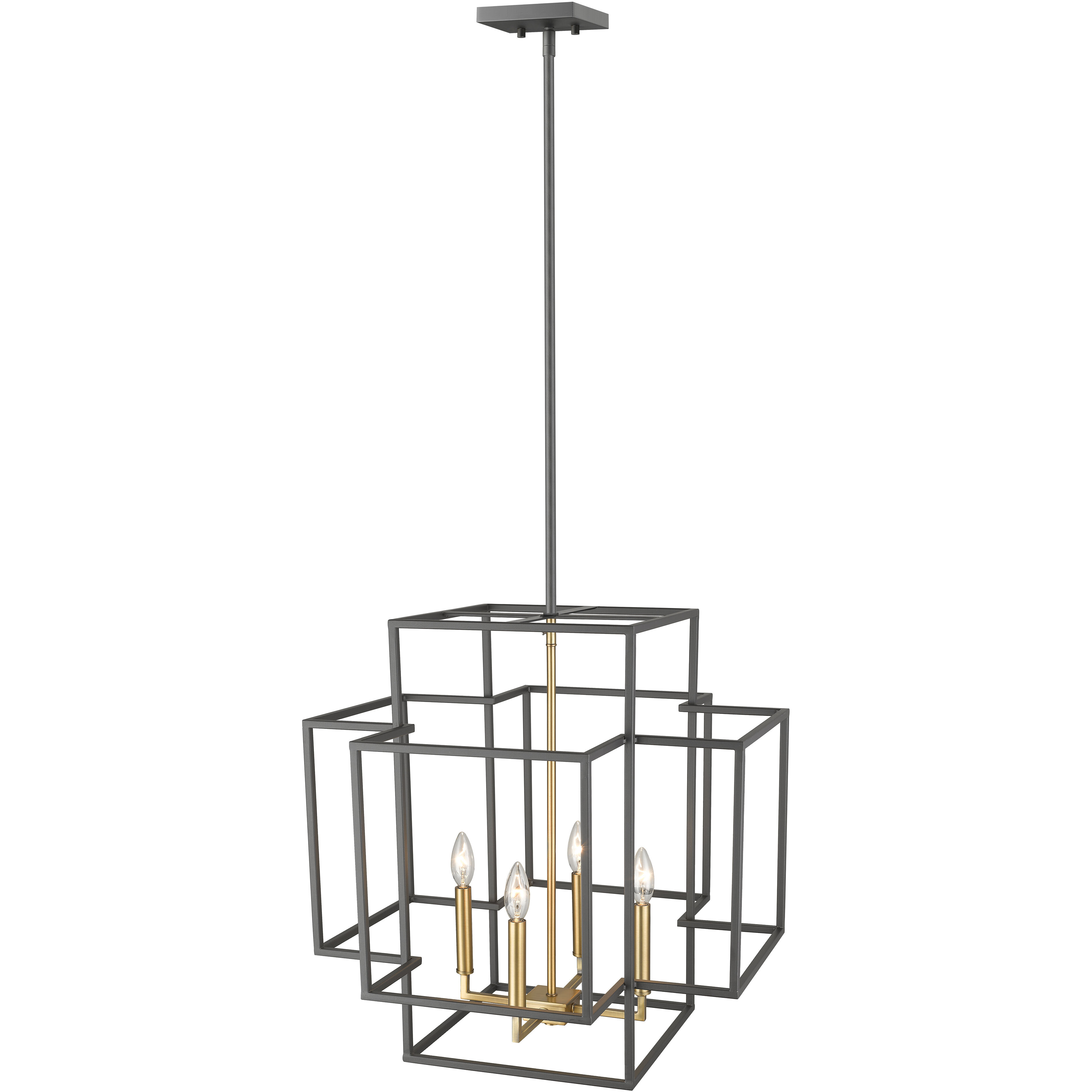 Titania 4 Light 22 inch Bronze and Olde Brass Chandelier Ceiling Light