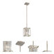 Linares 1 Light 6.5 inch Aged Platinum Mini Pendant Ceiling Light