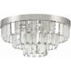 Hayes 8 Light 18 inch Polished Nickel Flush Ceiling Light