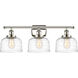 Ballston Bell LED 26 inch Polished Nickel Bath Vanity Light Wall Light in Clear Deco Swirl Glass