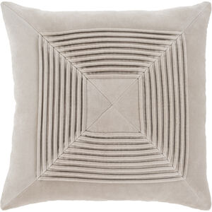 Akira 22 X 22 inch Beige Pillow Cover, Square