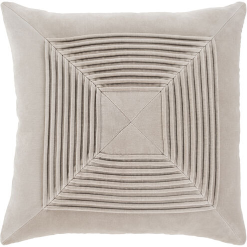 Akira 22 X 22 inch Beige Pillow Cover, Square
