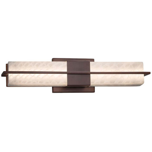 Fusion LED 20 inch Dark Bronze Linear Wall/Bath Wall Light in Weave Fusion