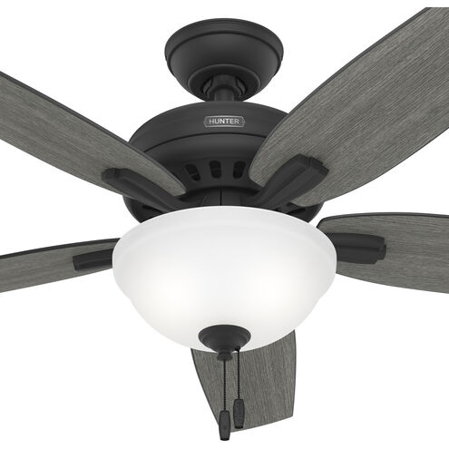 Newsome 52 inch Matte Black with Dark Gray Oak/Matte Black Blades Ceiling Fan