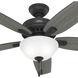 Newsome 52 inch Matte Black with Dark Gray Oak/Matte Black Blades Ceiling Fan