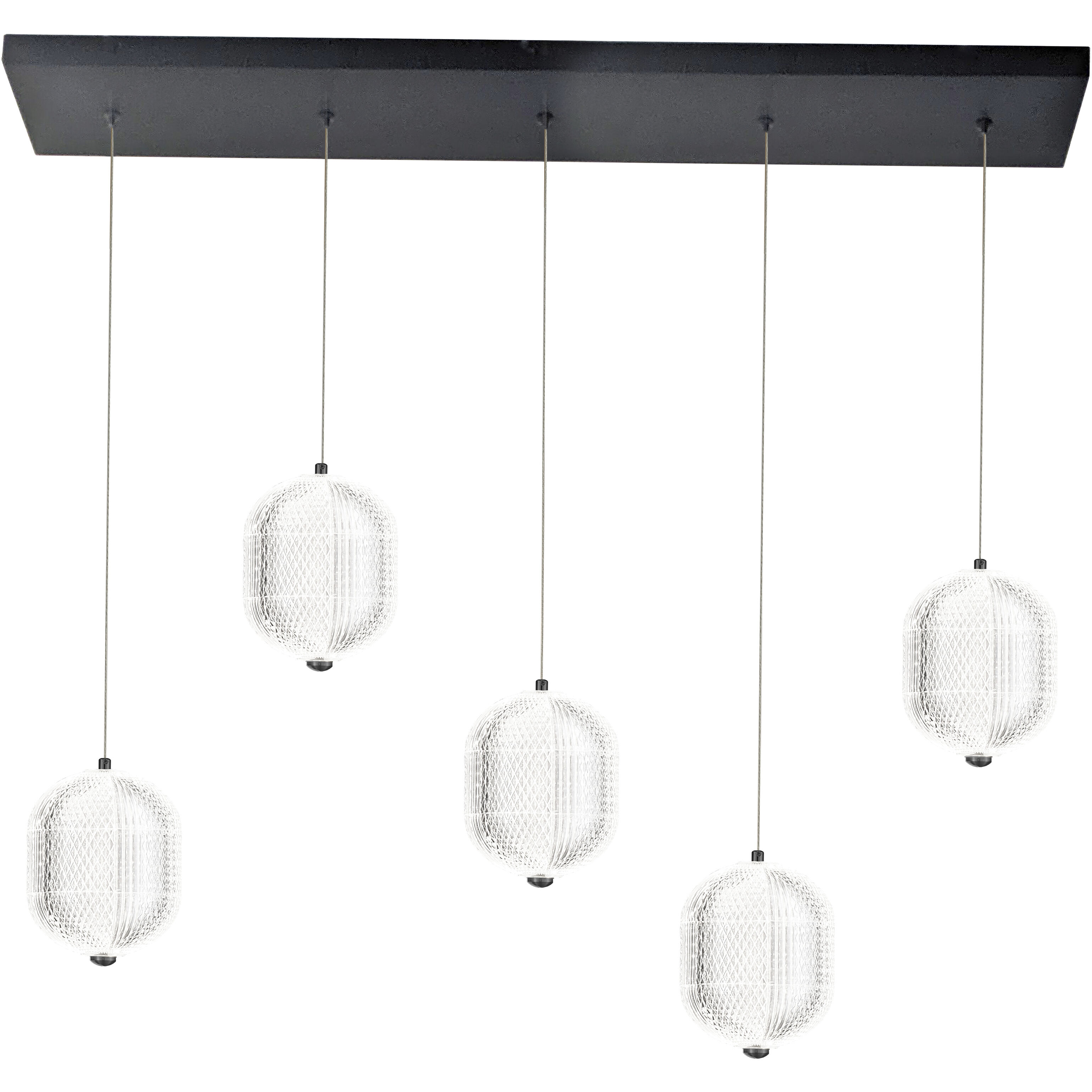 Peri LED 32 inch Matte Black Horizontal Pendant Ceiling Light