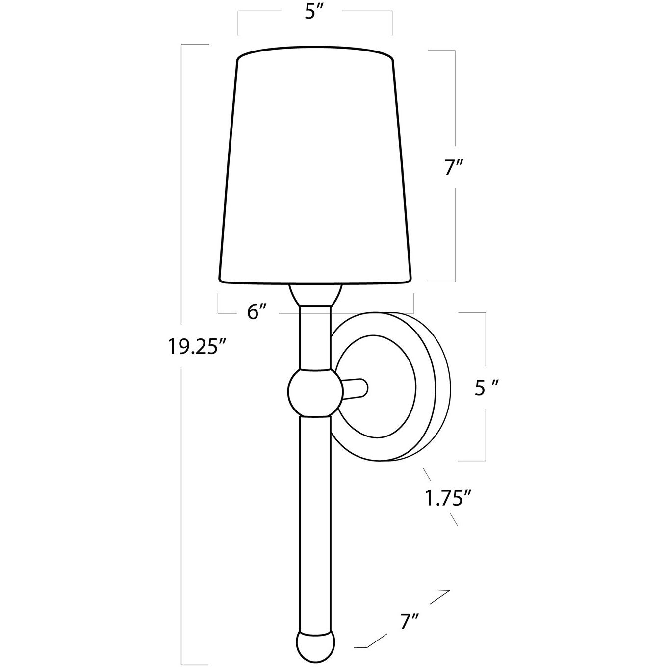 Jameson 1 Light 6 inch Oil Rubbed Bronze Wall Sconce Wall Light