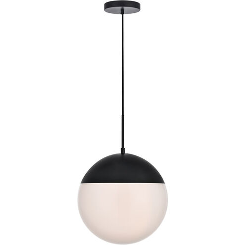 Eclipse 1 Light 14 inch Black Pendant Ceiling Light