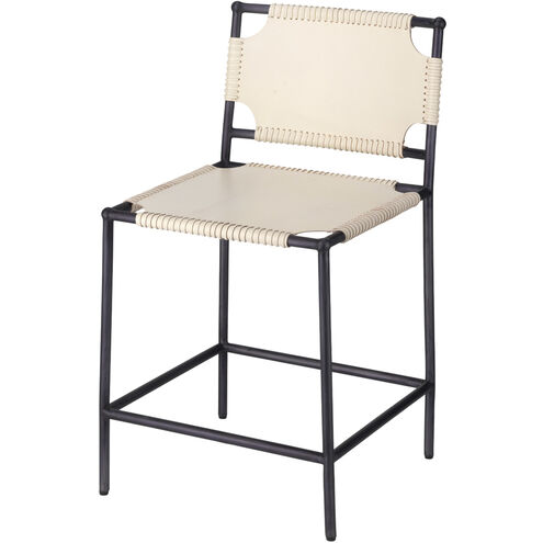 Asher 36 inch Off-White and Black Counter Stool