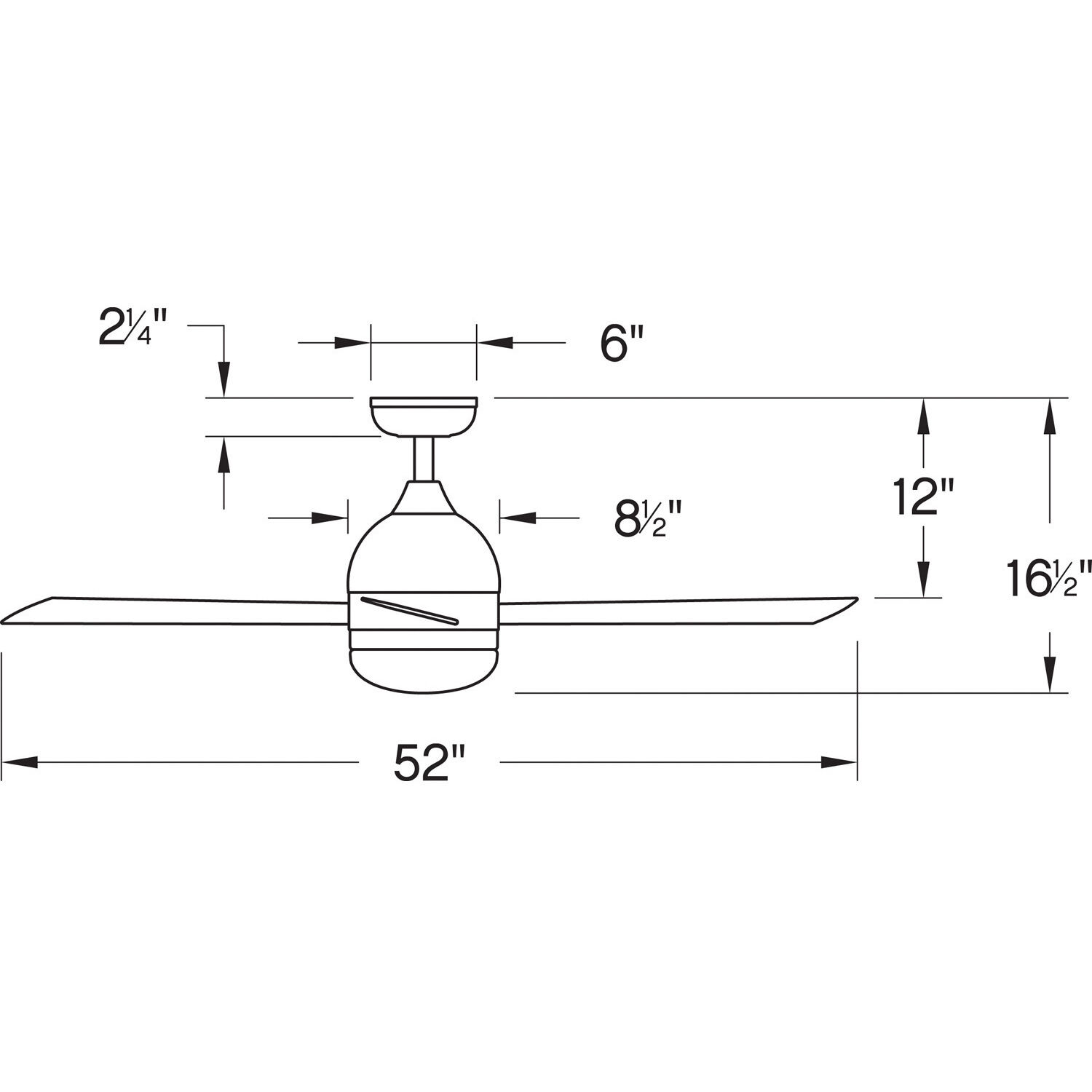 Verge 52 inch Brushed Nickel with Silver Blades Fan