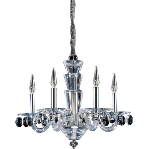 Fanshawe 5 Light 23 inch Chrome Chandelier Ceiling Light in Firenze Clear