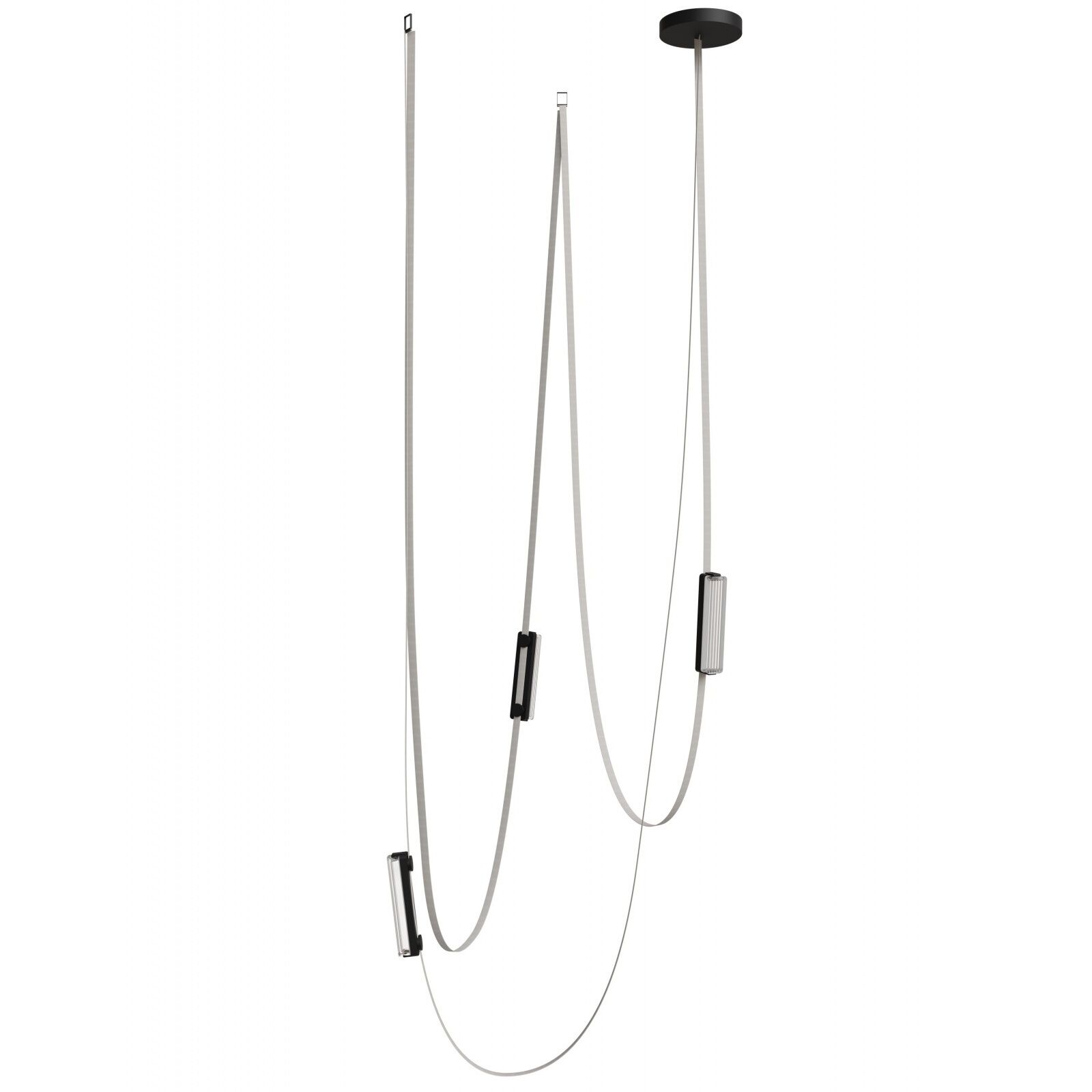 Fremont LED 2.5 inch Ivory and Black Belt Chandelier Ceiling Light