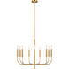 ED Ellen DeGeneres Brianna 9 Light 30 inch Burnished Brass Chandelier Ceiling Light